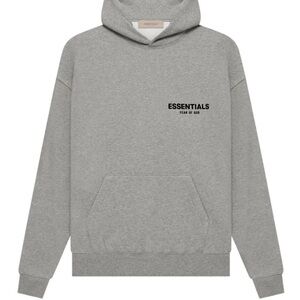 🔥🔥 Essential Fear of God Dark Oatmeal Hoodie (L)